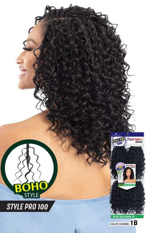 SHAKE N GO FreeTress Synthetic Hair Braids Style Pro 100 - BOHO BOX BRAID 10"