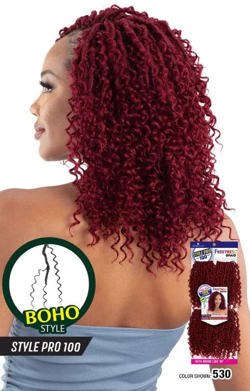 SHAKE N GO FreeTress Synthetic Hair Braids Style Pro 100 - NITA BOHO LOC 10"