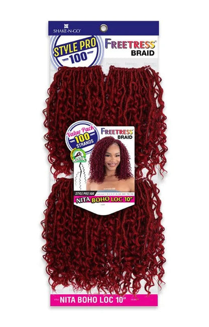 SHAKE N GO FreeTress Synthetic Hair Braids Style Pro 100 - NITA BOHO LOC 10"