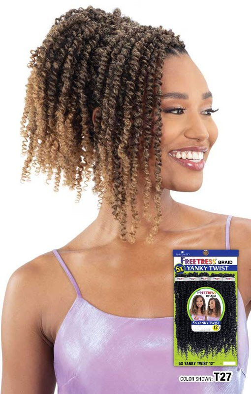 SHAKE N GO Freetress Crochet Braid Hair 5X Yanky Twist 12"