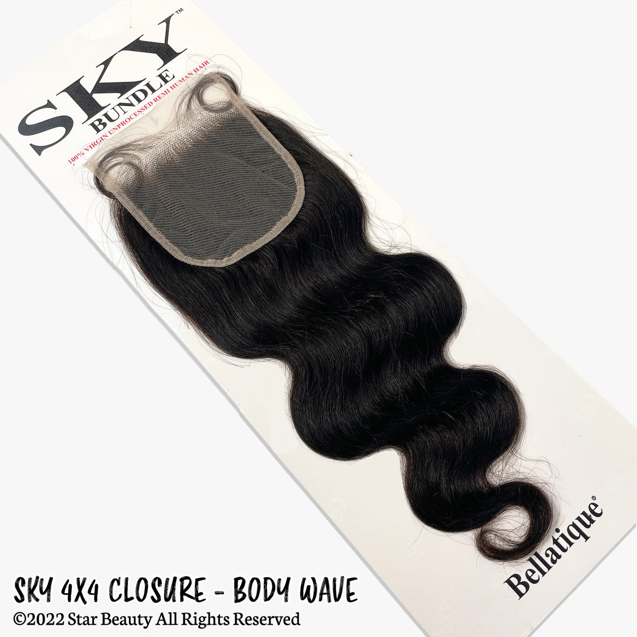 SKY 100% Virgin Human Hair 4x4 Closure - Body Wave (12"- 20")