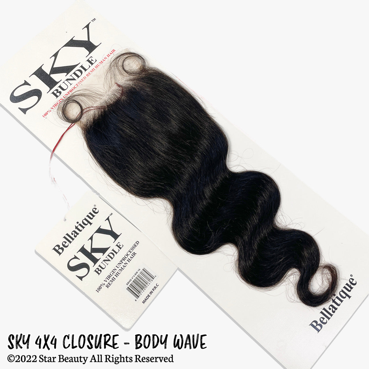 SKY 100% Virgin Human Hair 4x4 Closure - Body Wave (12"- 20")
