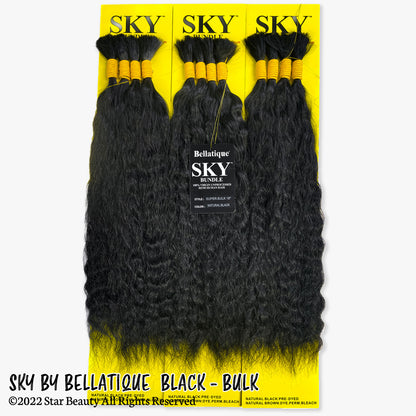 SKY By Bellatique Black 100% Virgin Human Hair - SUPER BULK (18"-22")