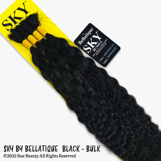 SKY By Bellatique Black 100% Virgin Human Hair - SUPER BULK (18"-22")