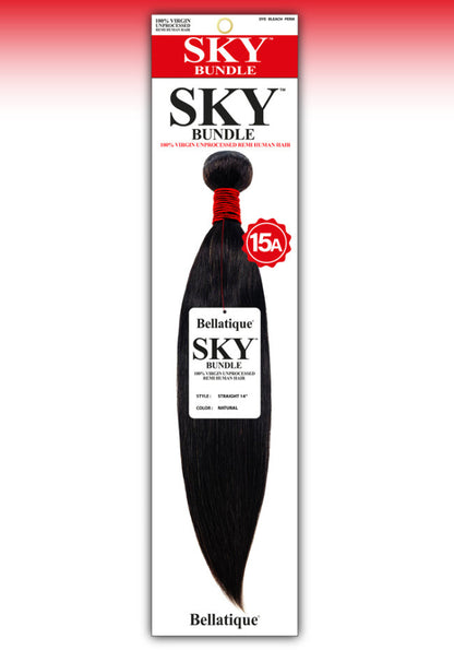 SKY 100% Virgin Human Hair Single Bundle - Straight [#Natural Brown] (10"- 30")
