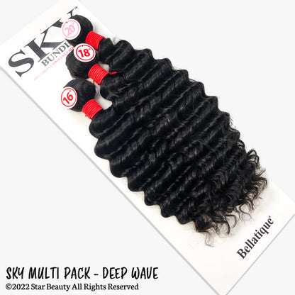 SKY 100% Virgin Human Hair Multi Pack - Deep Wave (10"- 24")