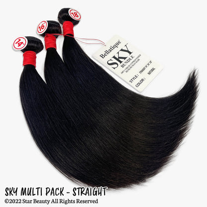 SKY 100% Virgin Human Hair Multi Pack - Straight (10"- 30")