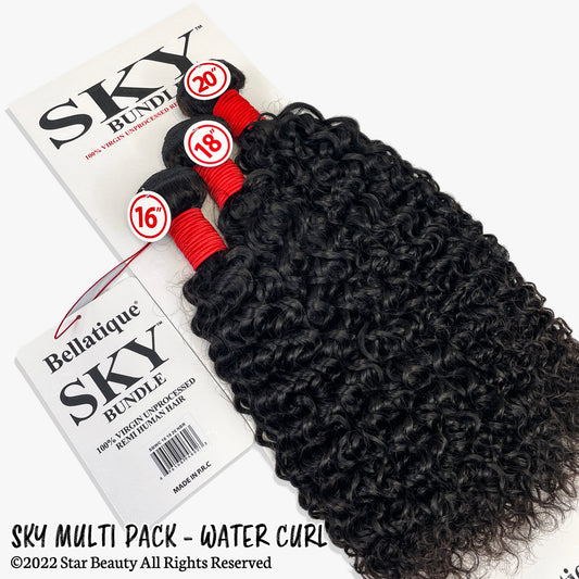 SKY 100% Virgin Human Hair Multi Pack - Water Curl (10"- 24")