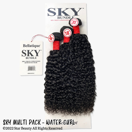 SKY 100% Virgin Human Hair Multi Pack - Water Curl (10"- 24")