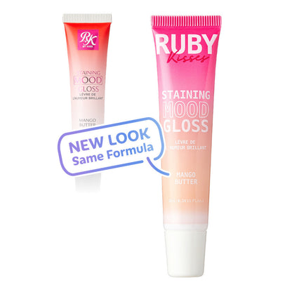 Ruby Kiss Staining Mood Lip Gloss - Mango Butter