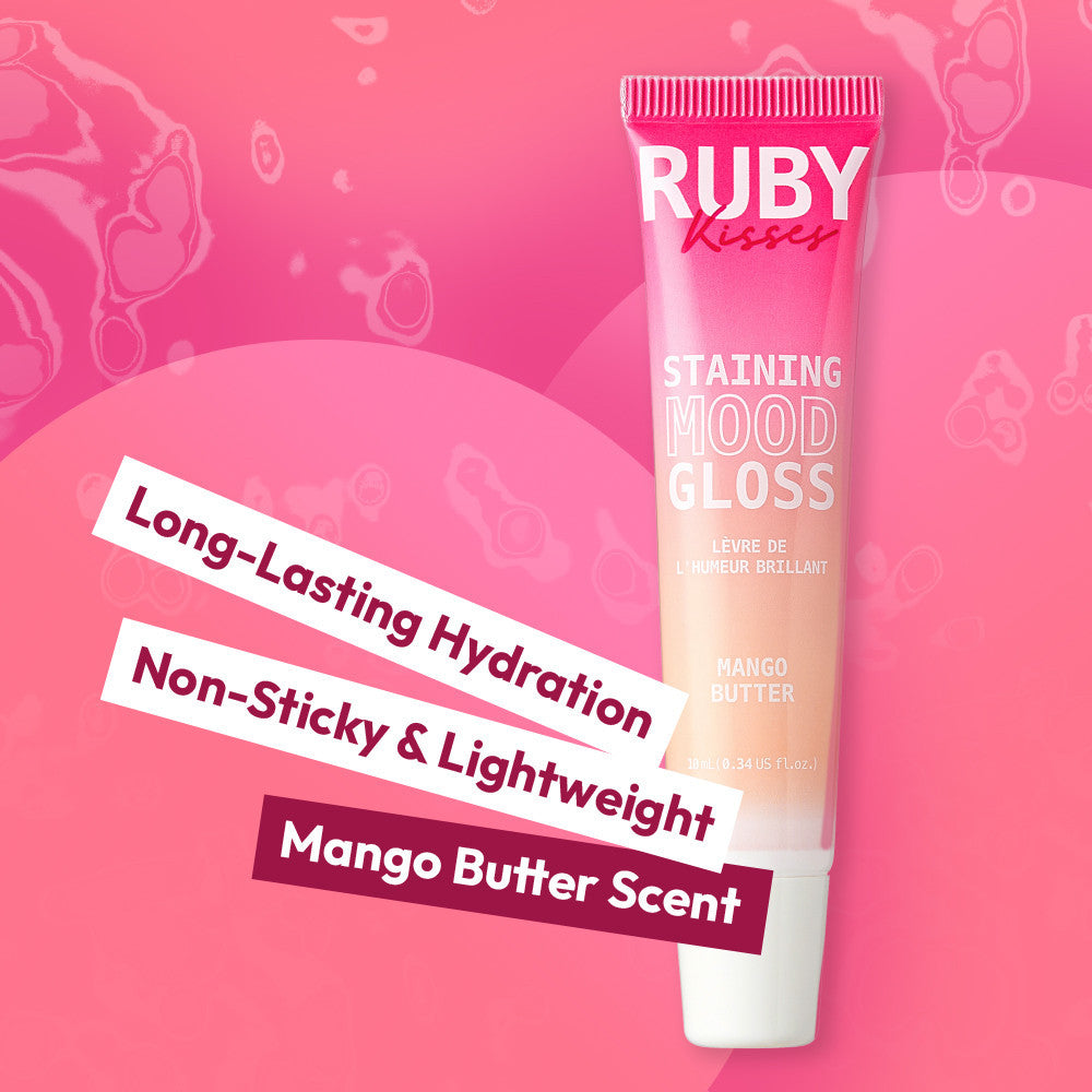 Ruby Kiss Staining Mood Lip Gloss - Mango Butter