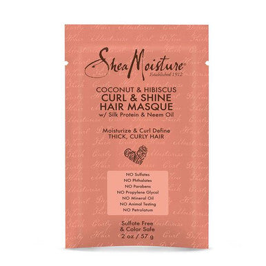 Shea Moisture Coconut & Hibiscus Curl & Shine Masque Packette (2 oz)