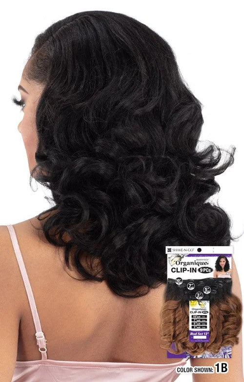 SHAKE N GO Organique  Mastermix Synthetic Clip In Extension 9pcs - Rod Set 12"