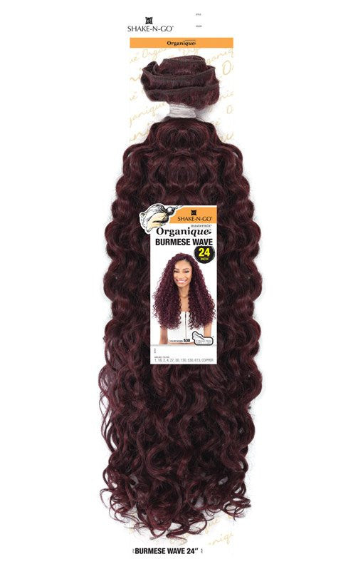 SHAKE N GO Organique  Mastermix Weave - Burmese Wave 24"
