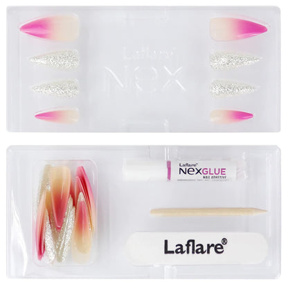 Laflare NEX 28 Premium 3D Nails - Stiletto Long