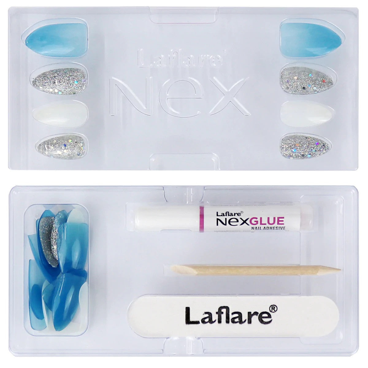 Laflare NEX 28 Premium 3D Nails - Regular Stiletto
