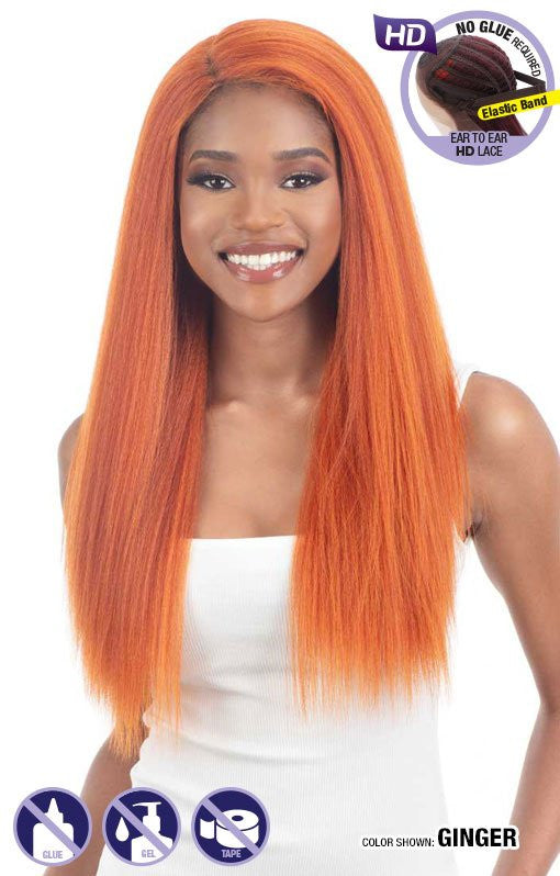 SHAKE N GO Synthetic Snatched Glueless Lace Wig - BLOW OUT