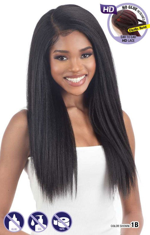 SHAKE N GO Synthetic Snatched Glueless Lace Wig - BLOW OUT