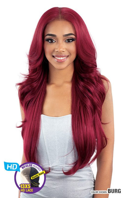 SHAKE N GO Synthetic Snatched Glueless 13x6 HD Lace Frontal Wig - Odelia