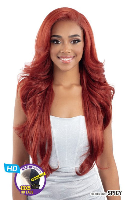 SHAKE N GO Synthetic Snatched Glueless 13x6 HD Lace Frontal Wig - Odelia