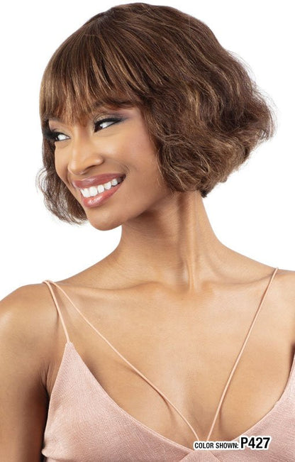 SHAKE N GO Golden 100% Human Hair Full Wig - CYNTHIA