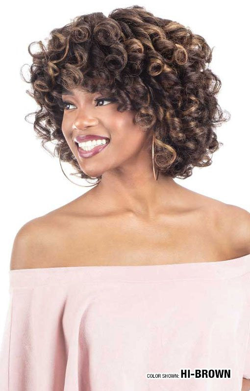 SHAKE N GO Synthetic Natural Me Full Wig - Flexi-Rod Curl