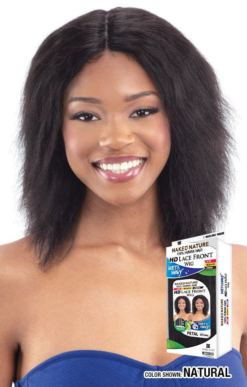 SHAKE N GO Naked Nature 100% Human Hair Wet & Wavy Lace Part Wig - PETAL
