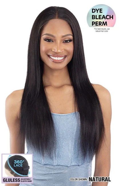 SHAKE N GO Synthetic Glueless HD Lace Front Wig - Glossy (Straight 24")