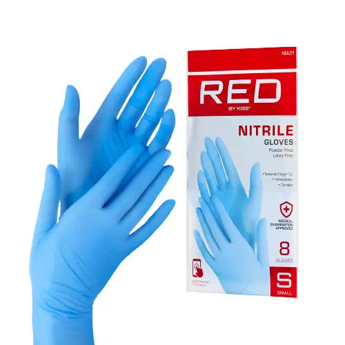 RED Professional Blue Nitrile Gloves (8pcs)