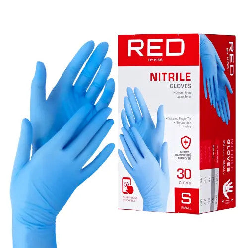 RED Professional Blue Nitrile Gloves (30pcs)