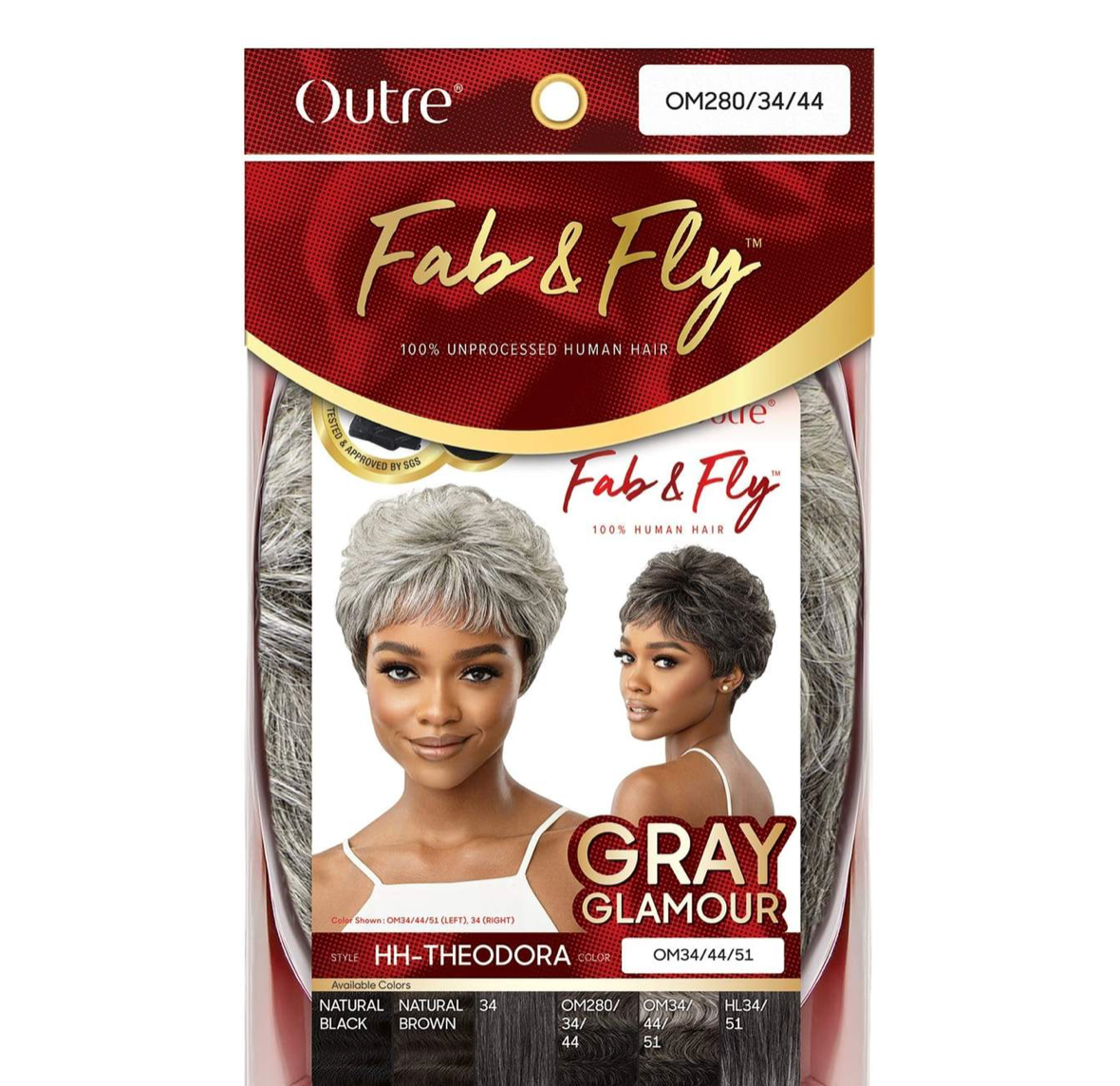 OUTRE Fab & Fly 100% Unprocessed Human Hair Wig HH-THEODORA