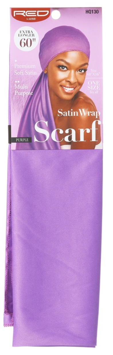 RED Satin Wrap Scarf
