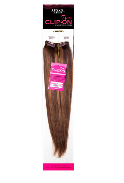 ONYX 7 Piece Clip-On Silky Straight (10"- 22")