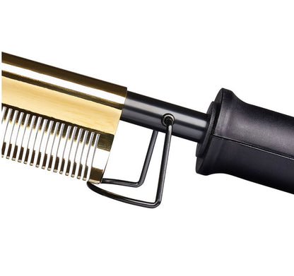 RED Curved Teeth Hot Styler Pressing Comb