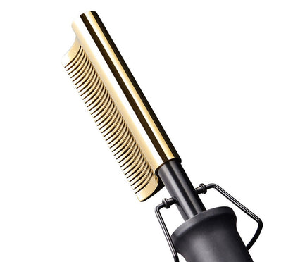 RED Curved Teeth Hot Styler Pressing Comb