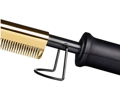 RED Curved Teeth Hot Styler Pressing Comb