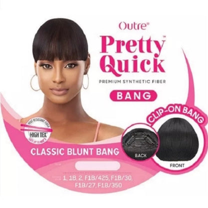 OUTRE Synthetic Pretty Quick Pony - CLASSIC BLUNT BANG