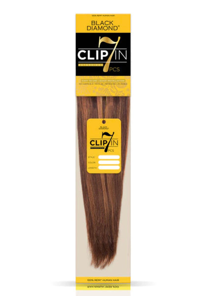Black Diamond 100% Human Hair Extensions 7 Piece Clip-In