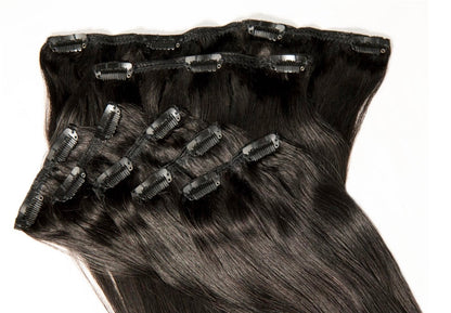 Black Diamond 100% Human Hair Extensions 7 Piece Clip-In