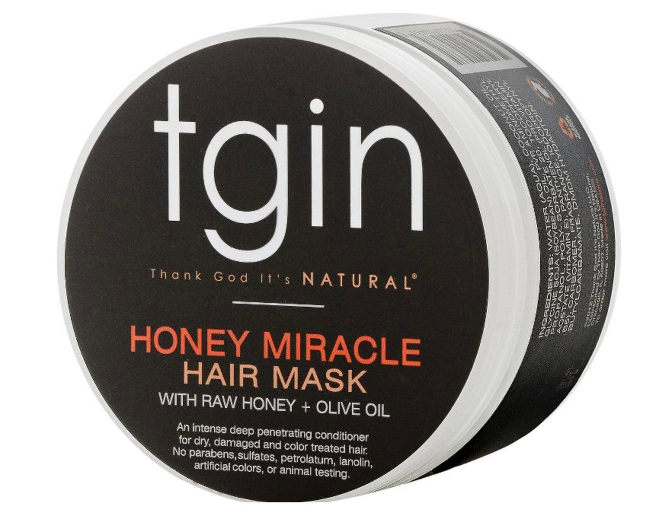 TGIN Honey Miracle Hair Mask with Raw Honey + Olive Oil Deep Conditioner