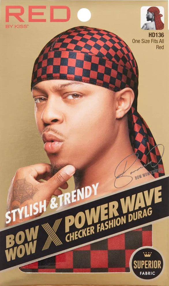 KISS Bow Wow X Power Wave Checker Fashion Durag