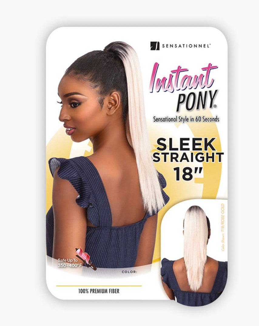 SENSATIONNEL Ponytail Instant Pony Sleek Straight 18"