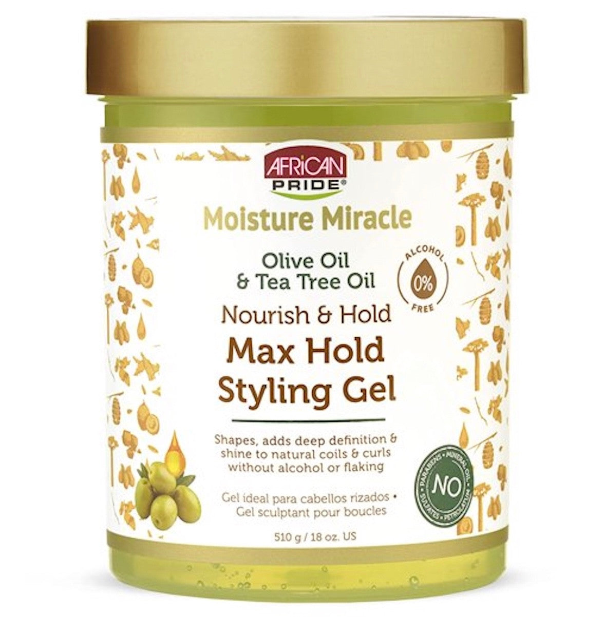 African Pride Moisture Miracle Olive & Tea Tree Max Hold Styling Gel