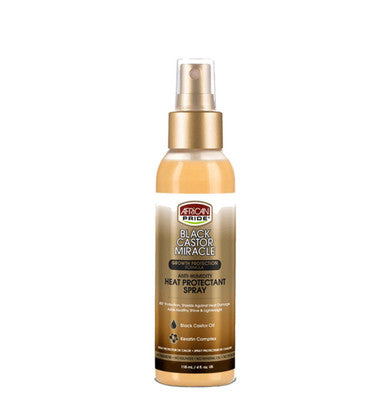 African Pride Black Castor Miracle Heat Protectant Spray