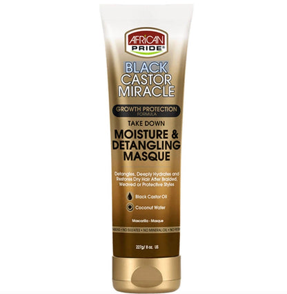 African Pride Black Castor Miracle Moisture & Detangling Masque