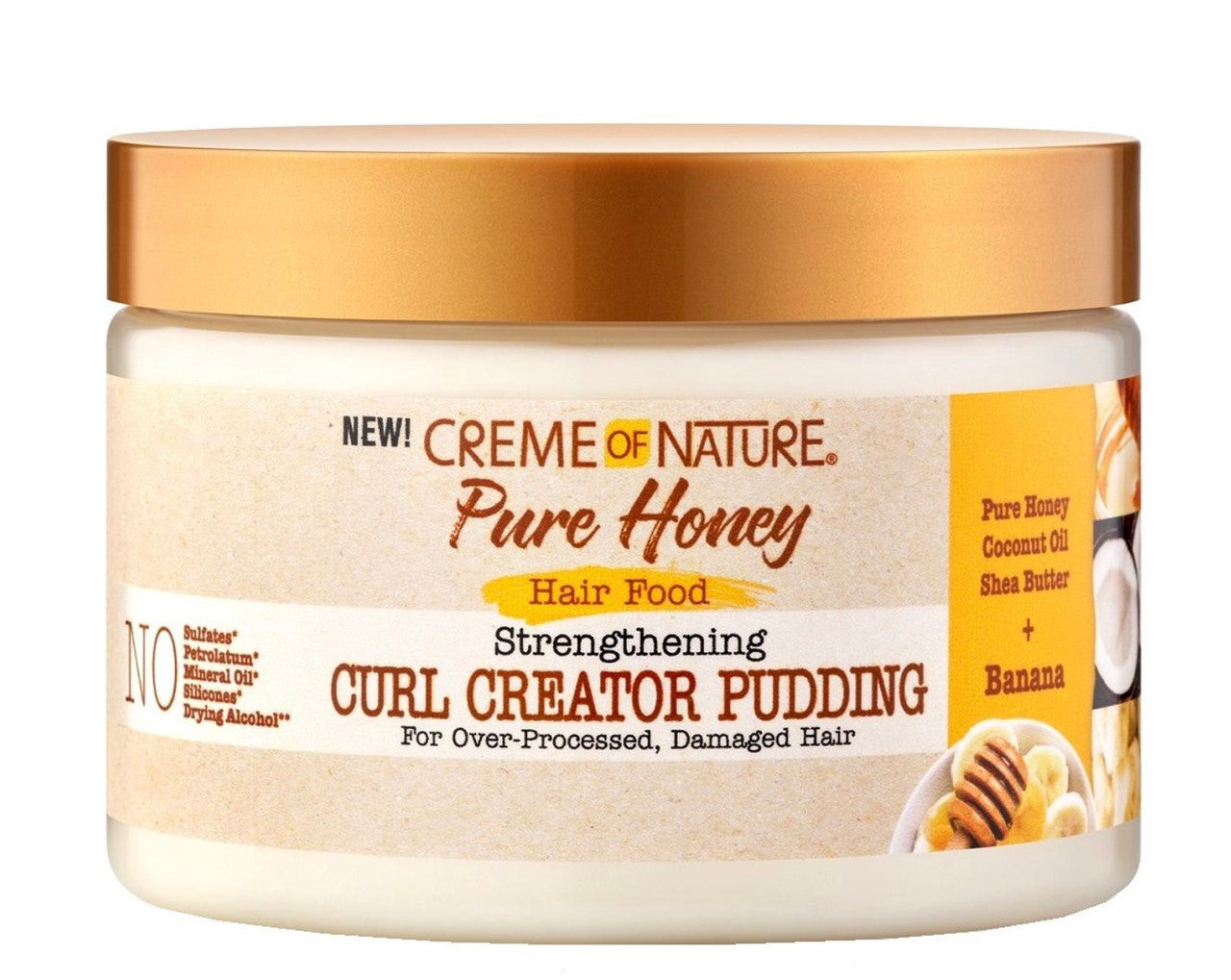 Creme of Nature Pure Honey Hair Food Strengthening Curl Creator Pudding