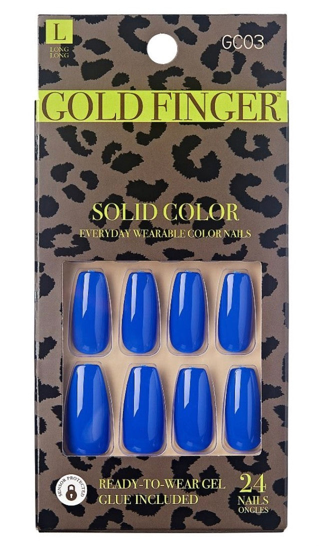 Kiss Gold Finger Solid Color - Medium Bue