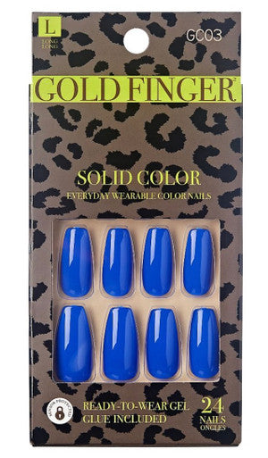 Kiss Gold Finger Solid Color - Medium Bue