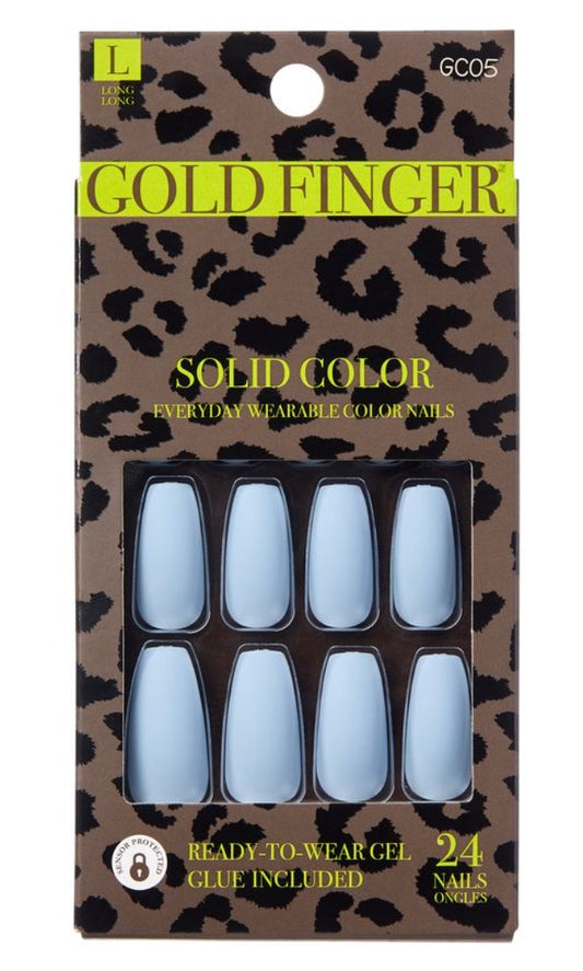 Kiss Gold Finger Solid Color - Powder Blue