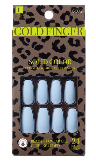 Kiss Gold Finger Solid Color - Powder Blue